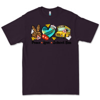 Plum peace love school bus Premium Tee - NancyCooperArtShop