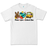 White peace love school bus Premium Tee - NancyCooperArtShop