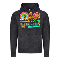 Vintage Black hello second grade Vintage Hoodie - NancyCooperArtShop