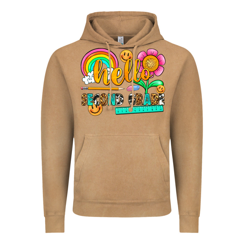Hello Second Grade Vintage Hoodie by NancyCooperArtShop | Teevron