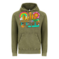 Vintage Olive hello second grade Vintage Hoodie - NancyCooperArtShop