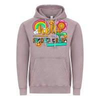 Vintage Zinc hello second grade Vintage Hoodie - NancyCooperArtShop