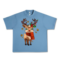 Pebble Blue reindeer in christmas Urban Heavy Tee - MaliasSmallBusiness