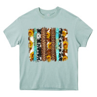 Arona western cowhide leopard turquoise brushstrokes Heavy Core Tee - Artiststas