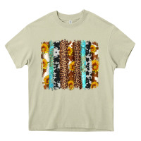 Mossy western cowhide leopard turquoise brushstrokes Heavy Core Tee - Artiststas