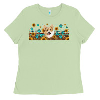 Matcha western corgi dog Ladies Tee - Jasminsmagicworld
