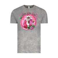 Cloud Rock ho ho ho pink black santa christmas Vintage Tee - MaliasSmallBusiness