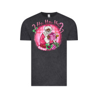 Vintage Black ho ho ho pink black santa christmas Vintage Tee - MaliasSmallBusiness