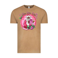 Vintage Camel ho ho ho pink black santa christmas Vintage Tee - MaliasSmallBusiness