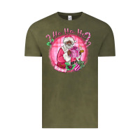 Vintage Olive ho ho ho pink black santa christmas Vintage Tee - MaliasSmallBusiness