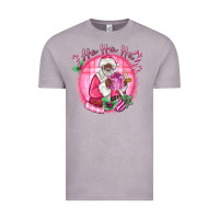 Vintage Zinc ho ho ho pink black santa christmas Vintage Tee - MaliasSmallBusiness