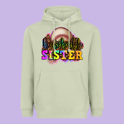 Baseball Sister Heavyweight Hoodie Designed By Oliviacreatesart