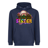 Navy baseball sister Heavyweight Hoodie - OliviaCreatesArt
