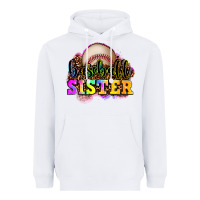 White baseball sister Heavyweight Hoodie - OliviaCreatesArt