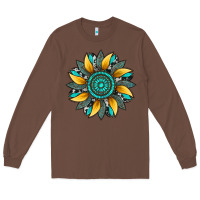 Chestnut sunflower gemstone leopard Long Sleeve Tee - Artiststas