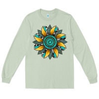 Matcha sunflower gemstone leopard Long Sleeve Tee - Artiststas