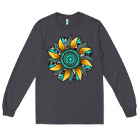 Smoke sunflower gemstone leopard Long Sleeve Tee - Artiststas