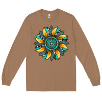 Toasted Coconut sunflower gemstone leopard Long Sleeve Tee - Artiststas