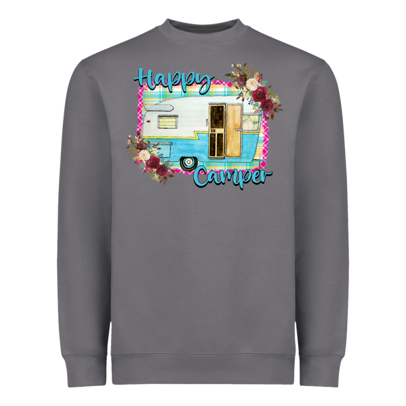 Happy Camper With Flowers Heavyweight Sweatshirt by Bettercallsaul | Teevron