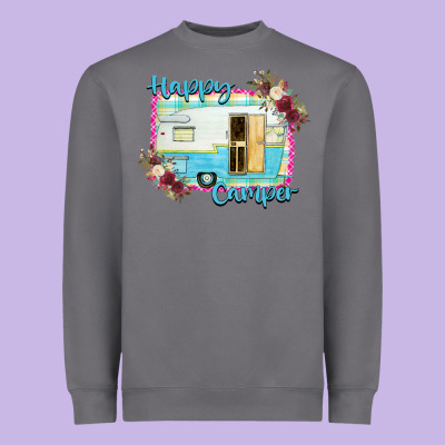 Happy Camper With Flowers Heavyweight Sweatshirt Designed By Bettercallsaul