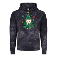 Cloud Black christmas tree cat Vintage Hoodie - MaliasSmallBusiness