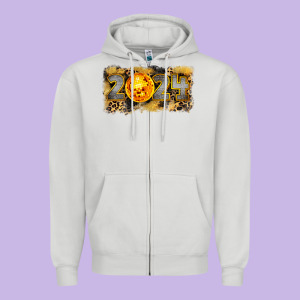 2024 New Year Zipper Hoodie Designed By Cowgirlartshop