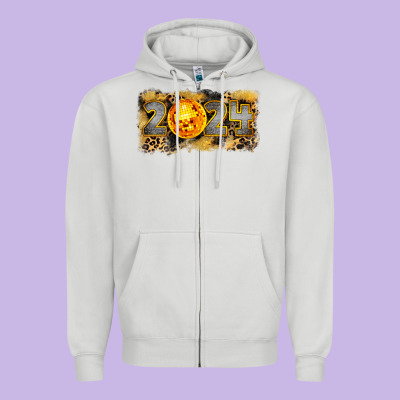 2024 New Year Zipper Hoodie Designed By Cowgirlartshop