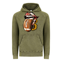 Vintage Olive Football Tongue Vintage Hoodie - Jasminsmagicworld