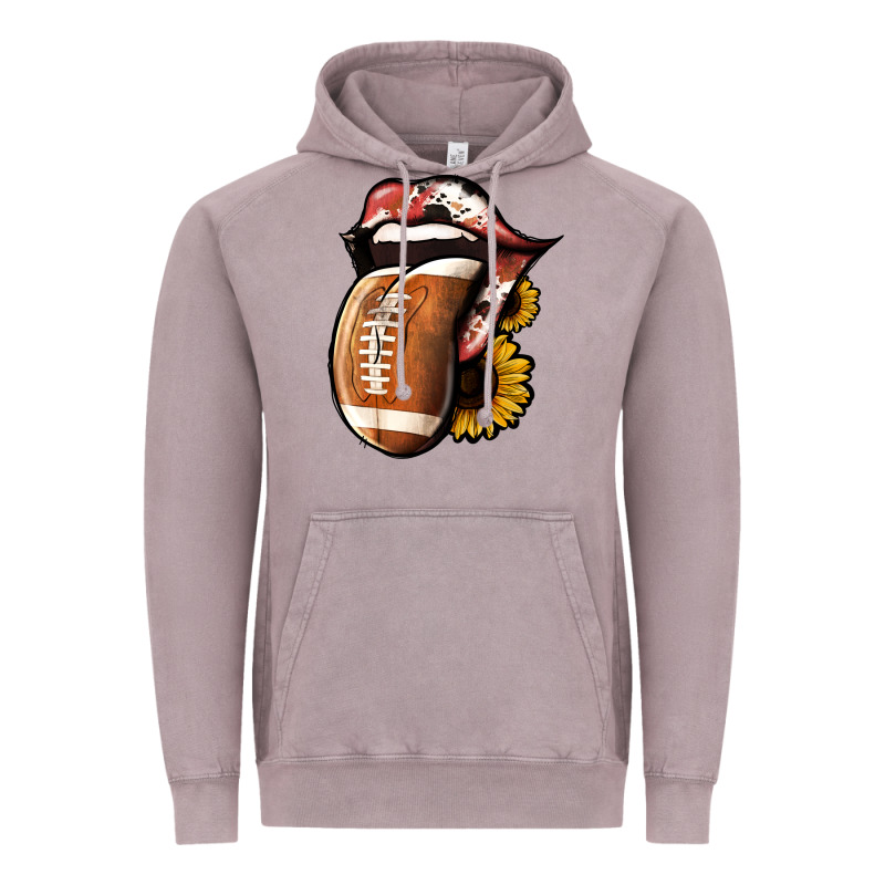 Football Tongue Vintage Hoodie by Jasminsmagicworld | Teevron
