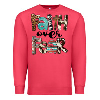 Cardinal Western Faith Over Fear Premium Sweatshirt - FaDigitalArtStudio