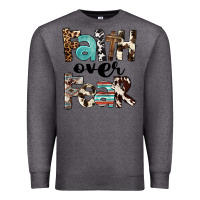 Charcoal Heather Western Faith Over Fear Premium Sweatshirt - FaDigitalArtStudio