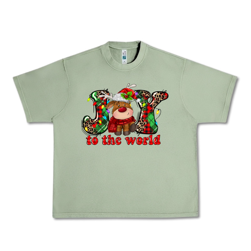 Joy To The World Christmas Deer Urban Heavy Tee by MaliasSmallBusiness | Teevron