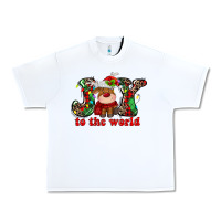 White joy to the world christmas deer Urban Heavy Tee - MaliasSmallBusiness