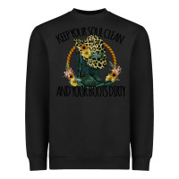 Black Keep Your Soul Clean And Your Boots Dırty Cowgirl Boots Heavyweight Sweatshirt - Bettercallsaul