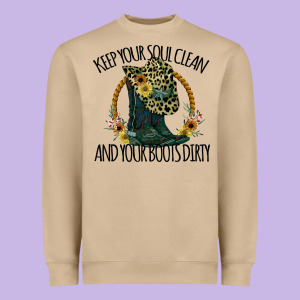 Keep Your Soul Clean And Your Boots Dırty Cowgirl Boots Heavyweight Sweatshirt Designed By Bettercallsaul