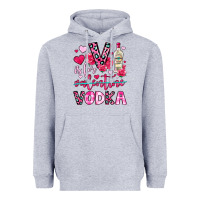 Heather Grey v is for vodka Heavyweight Hoodie - OliviaCreatesArt