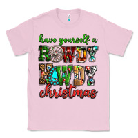 Bubblegum Pink Have yourself a rowdy howdy Christmas Classic Tee - NancyCooperArtShop