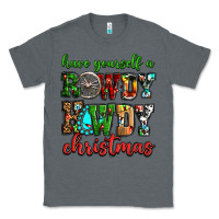 Charcoal Heather Have yourself a rowdy howdy Christmas Classic Tee - NancyCooperArtShop