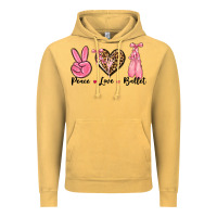 Vintage Mustard peace love ballet Vintage Hoodie - NancyCooperArtShop
