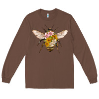Chestnut bee with flowers Long Sleeve Tee - Artiststas