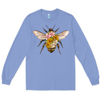 Colony Blue bee with flowers Long Sleeve Tee - Artiststas