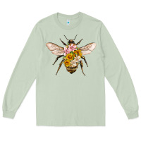 Matcha bee with flowers Long Sleeve Tee - Artiststas