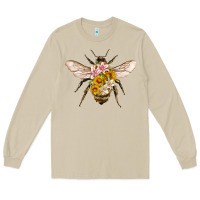 Mushroom bee with flowers Long Sleeve Tee - Artiststas