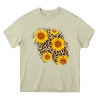 Mossy leopard sunflower patch Heavy Core Tee - AdoDesignShop