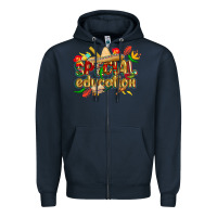 Navy cinco de mayo special education Zipper Hoodie - CowGirlArtShop