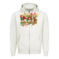 Oatmeal Heather cinco de mayo special education Zipper Hoodie - CowGirlArtShop