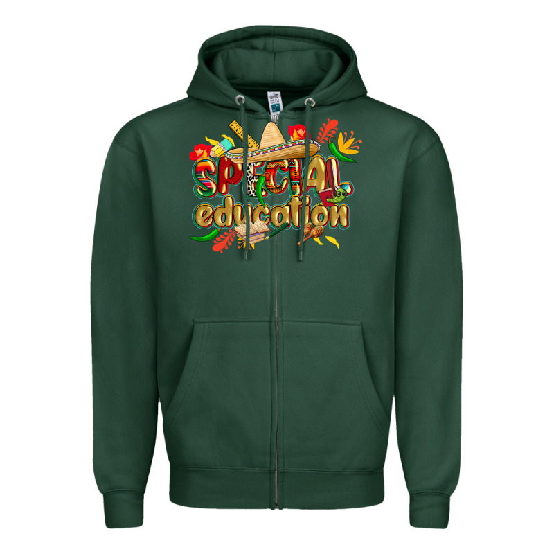 Cinco De Mayo Special Education Zipper Hoodie by CowGirlArtShop | Teevron