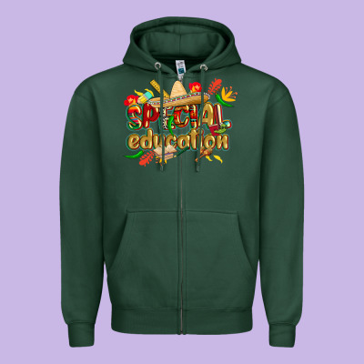 Cinco De Mayo Special Education Zipper Hoodie Designed By Cowgirlartshop