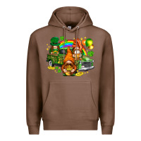 Chestnut St. Patrick's Day gnomies with truck Premium Hoodie - HowdyJamesFarm