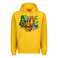 Lemon St. Patrick's Day gnomies with truck Premium Hoodie - HowdyJamesFarm